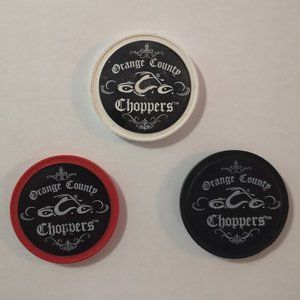RARE Collectible Orange County Choppers - 3 Tokens in Red, Black & White